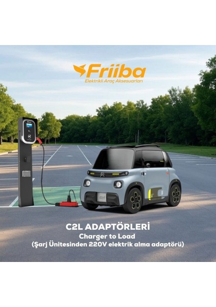 3’lü Priz Uzatma C2L Adaptör - Citroen Ami ve Fiat Topolino Uyumlu fiyatları