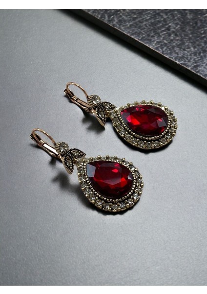 Elmas Montür Kristal Taşlı Su Damlası Küpe indirimleri