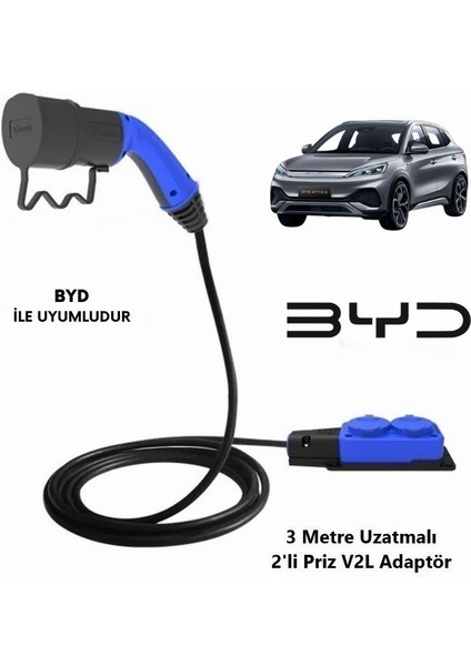 2’li Priz Uzatma V2L Adaptör - Byd Uyumlu