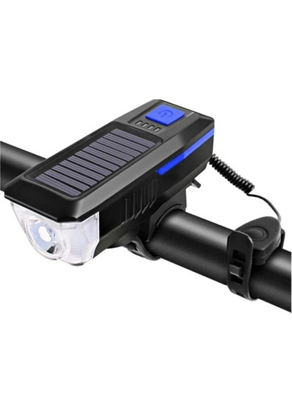 XBYC-6144 Ön Işık-Korna - USB Şarjlı - Siyah Mavi