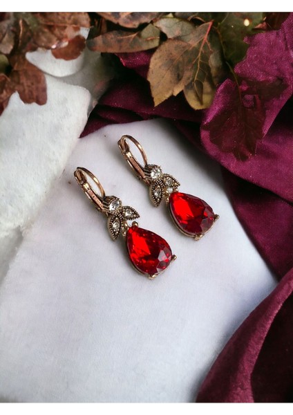 Kristal Taşlı Su Damlası Sallantılı Küpe fiyatları