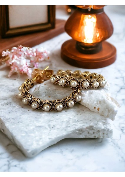 İnci Su Yolu Halka Küpe