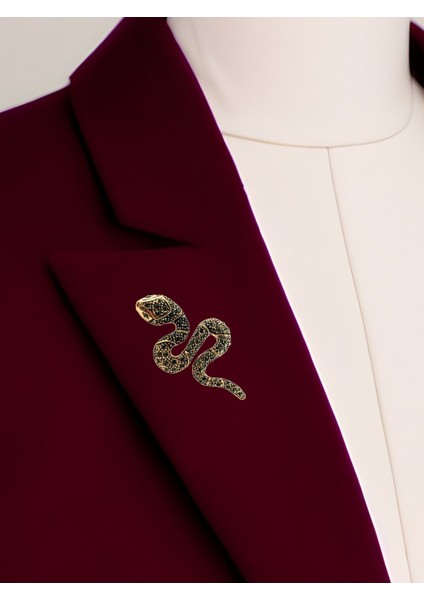 Black Diamond Swarovski Taşlı Yılan Broş fiyatları