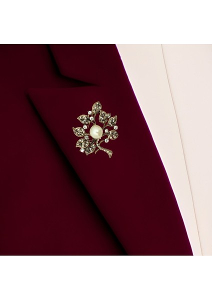 Turkuaz Taşlı Ağaç Figürü İnci Broş fiyatları