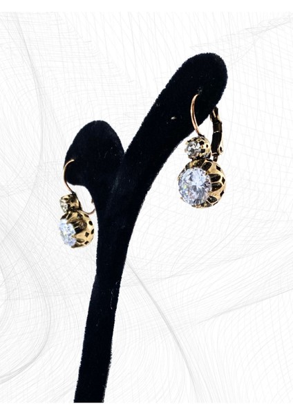 Elmas Kesim Zirkon Taşlı Küpe indirimleri