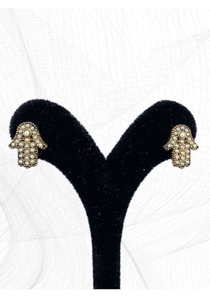 Turkuaz Taşlı Fatma Ananın Eli Küpe modelleri