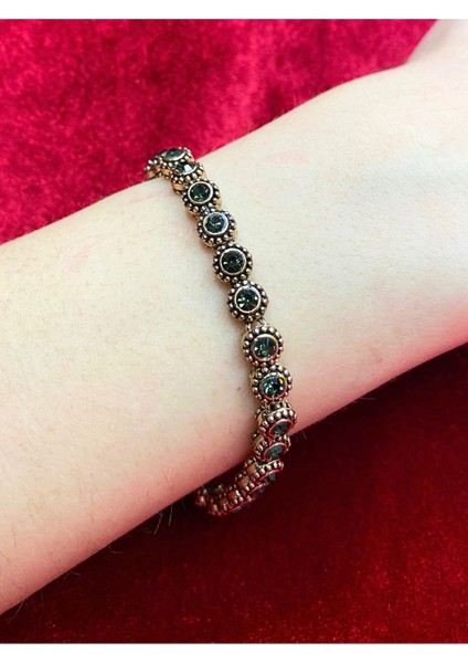 Zirkon Taşlı Papatya Su Yolu Bileklik