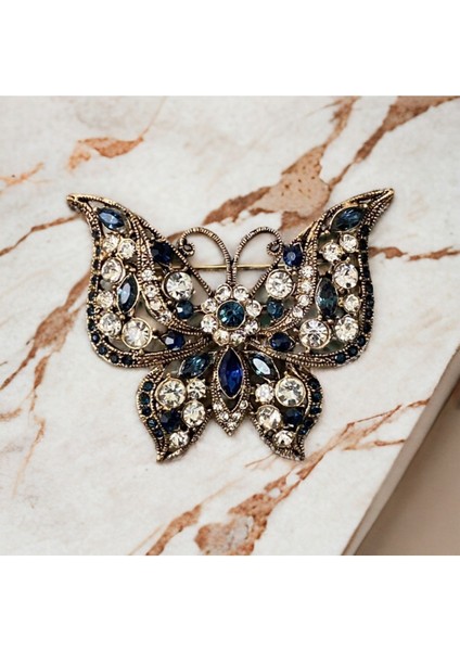 Yakut Swarosvki Taşlı Kelebek Broş fırsatları