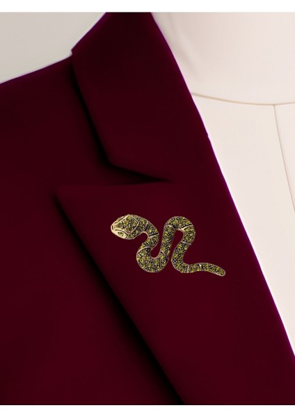 Black Diamond Swarovski Taşlı Yılan Broş fiyatları