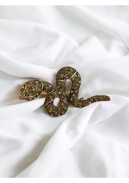 Black Diamond Swarovski Taşlı Yılan Broş modelleri