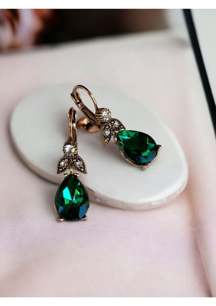 Kristal Taşlı Su Damlası Sallantılı Küpe fiyatları