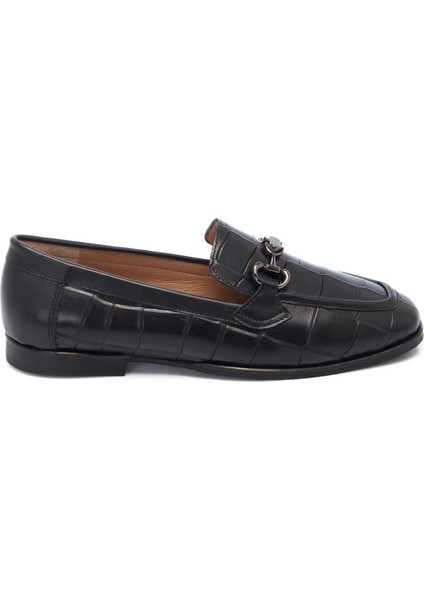 Siyah Hakiki Deri Kadın Loafer - K25I1AY68041-A23