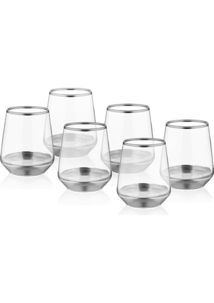 Glam Su Bardağı Kısa Gümüş 6 Parça GLM0051 fiyatları