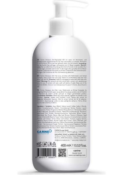 Saç Dökülmelerine Karşı Etkili Şampuan 400ml fiyatları