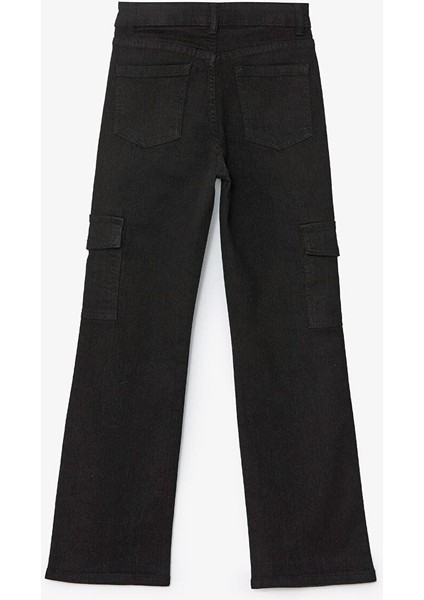 Beli Ayarlanabilir Lastikli Kız Çocuk Kargo Jean Pantolon fiyatları