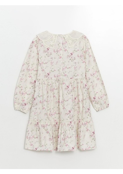 Bebe Yaka Çiçekli Kız Çocuk Elbise fiyatları