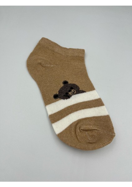 4 Çift Ayıcık Desenli Kadın Kısa Pamuk Patik Çorap Terletmeyen 4 Farklı Desen Bayan Çorap fiyatları