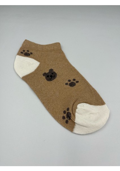 4 Çift Ayıcık Desenli Kadın Kısa Pamuk Patik Çorap Terletmeyen 4 Farklı Desen Bayan Çorap fırsatları