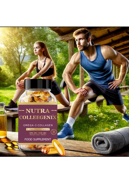 Omega-3 Fish Oil 90 Softgel x 1000MG, Balık Yağı, Hidrolize Kolajen & Vitamin C