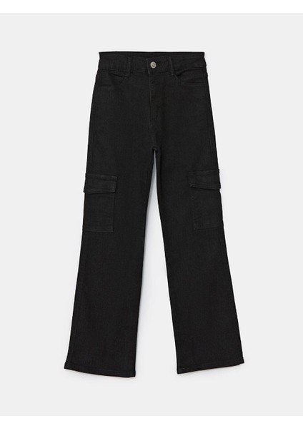 Beli Ayarlanabilir Lastikli Kız Çocuk Kargo Jean Pantolon