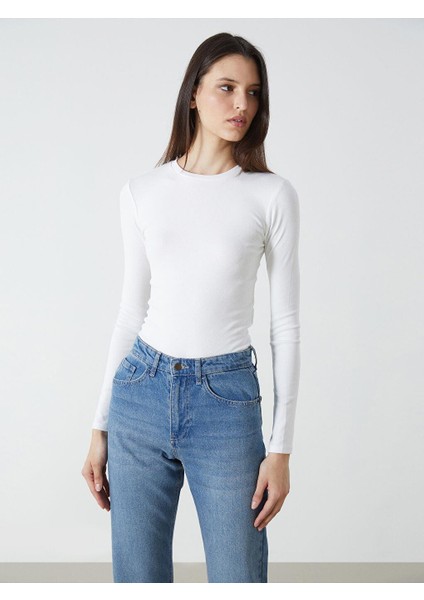 Bisiklet Yaka Kadın Body