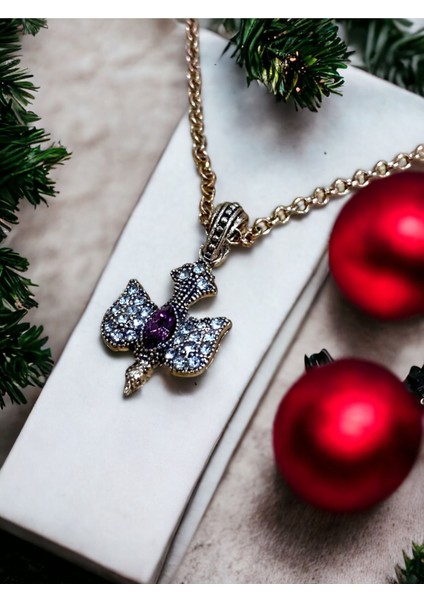 Zümrüt Yeşil Kristal Taşlı Kırlangıç Figürü Kolye fiyatları