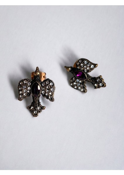 Kırlangıç Figürü Ametist Küpe