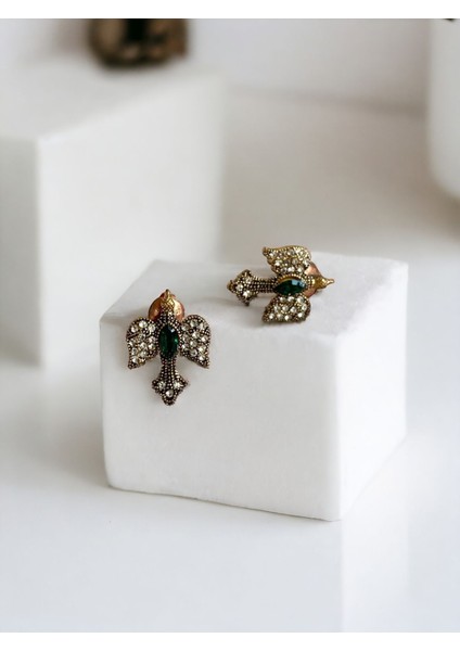 Kırlangıç Figürü Ametist Küpe