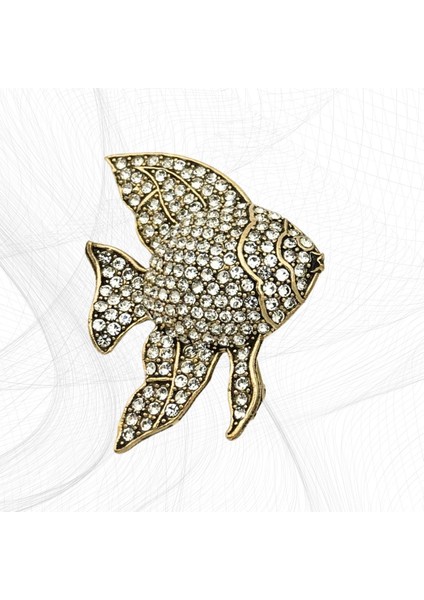 Black Diamond Taşlı Melek Balığı Motifli Broş fırsatları