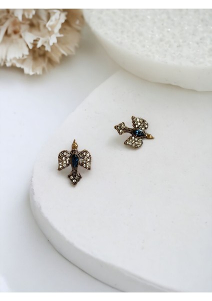 Kırlangıç Figürü Ametist Küpe