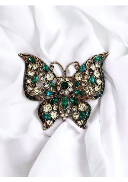 Yakut Swarosvki Taşlı Kelebek Broş fırsatları