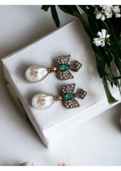 Su Damlası İnci Sallantılı Kırlangıç Figürü Küpe fiyatları