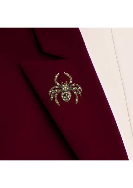Inci Işlemeli Örümcek Motif Broş fiyatları