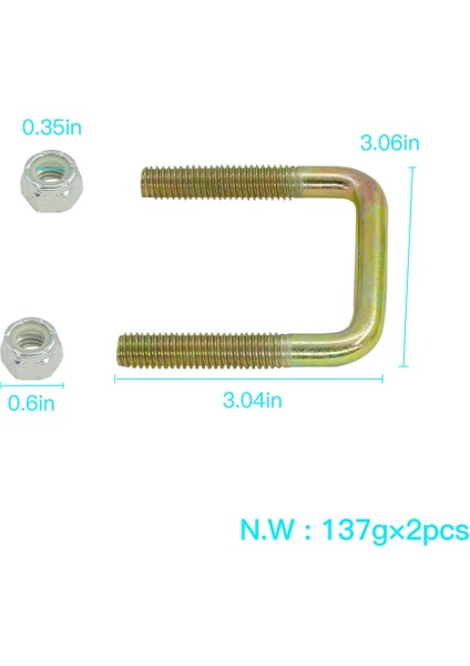 Metal Golf Arabası Yaprak Yay U Cıvata ve Vida Somunu Ezgo Txt 72681-G01 Golf Arabası Aksesuarları (Yurt Dışından) modelleri