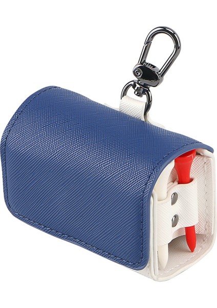 Golf Topu Çantası Kılıfı Renk Bloklu Golf Tees Çantası Kılıfı Tutucu 2 Golf Topu Için Manyetik Metal Askı Tokası Koyu Mavi (Yurt Dışından)