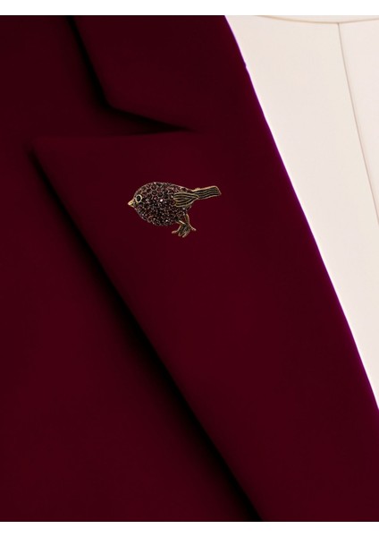 Kristal Taşlı Kuş Broş modelleri