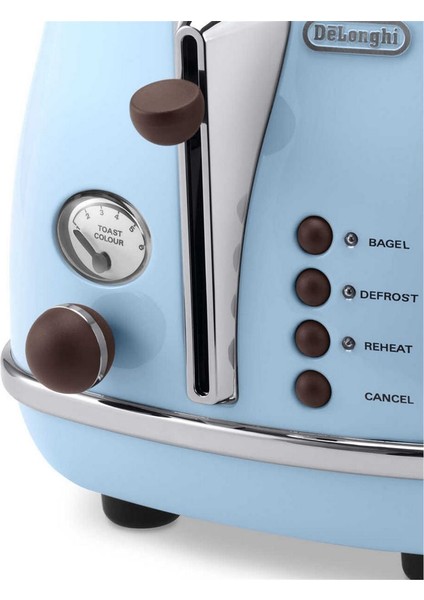 Ctov 2103.AZ Icona Vintage Mavi Ekmek Kızartma Makinesi