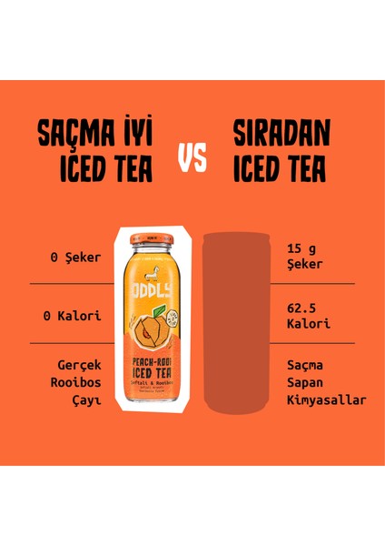 Saçma İyi Soğuk Çay Dörtlüsü (Peach-Rooi, Hibi-Berry, Ginger-Punch, Berry- Matcha) Cam 250 ml 8 Adet