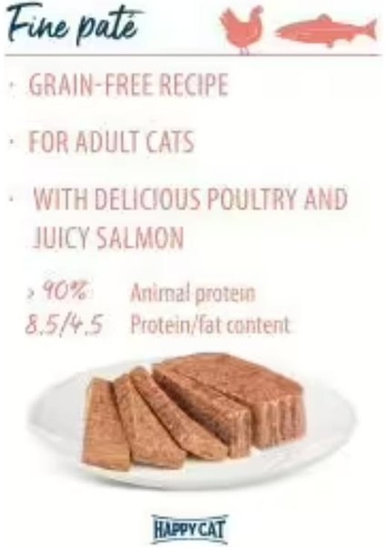 Minkas Duo Tavuk ve Somonlu Yetişkin Kedi Konservesi 100 gr (2 Adet)