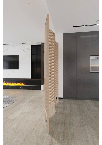 Doğal Ahşap Seperatör 5 Kanat Paravan 000086 modelleri