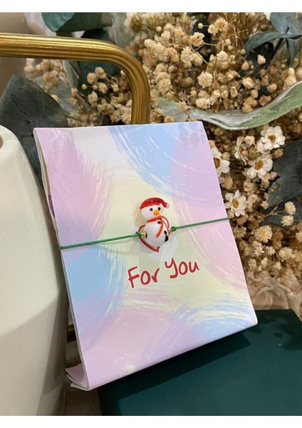 Yeni Yıl Kardan Adam Cam Murano Bileklik Yılbaşı Temalı Christmas Bileklik fiyatları