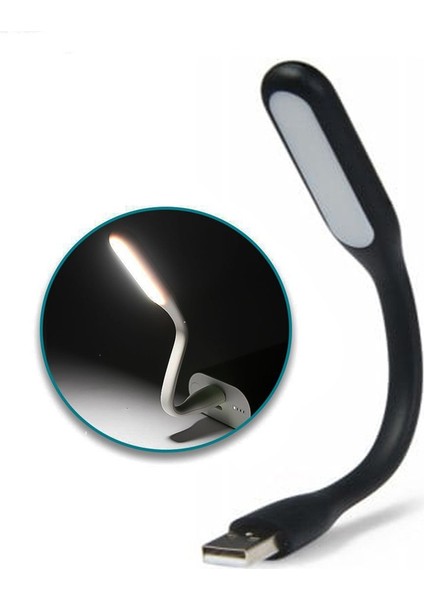 USB LED Lamba Katlanabilir Pc Laptop Klavye Aydınlatma Siyah