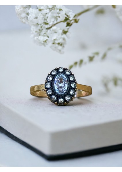 Oval Kesim Zirkon Taşlı Yüzük fiyatları
