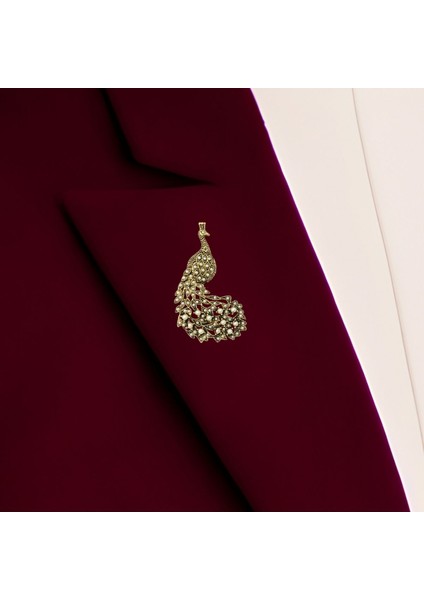 Tavuskuşu Motif Broş fiyatları