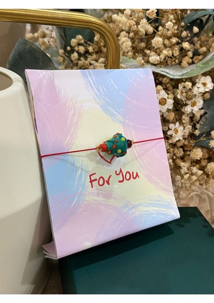 Yılbaşı Çam Ağacı Cam Murano Bileklik Yeni Yıl Temalı Christmas Bileklik fiyatları