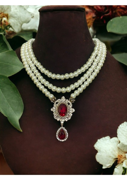 Black Diamond Kristal Taşlı İnci Kolye modelleri