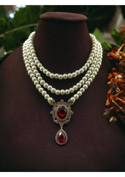 Black Diamond Kristal Taşlı İnci Kolye indirimleri