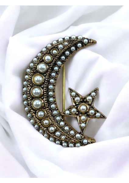 İnci Ay Yıldız Broş fiyatları