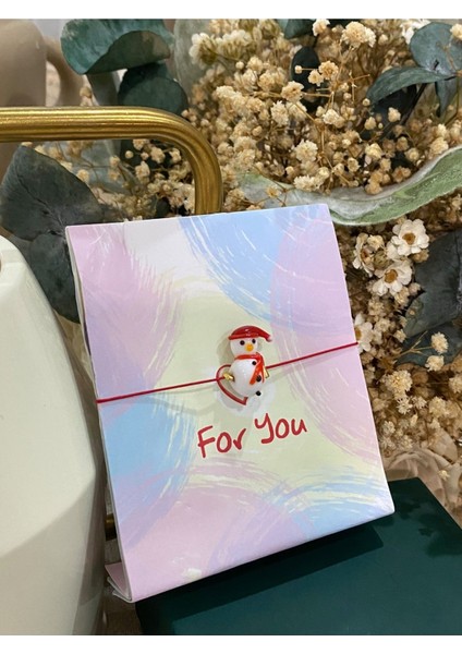 Yeni Yıl Kardan Adam Cam Murano Bileklik Yılbaşı Temalı Christmas Bileklik fiyatları