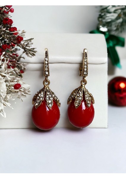 Zirkon Taşlı Mayorka Inci Küpe